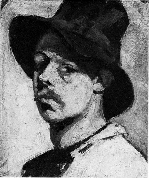 Zelfportret met hoed, Theo van Doesburg